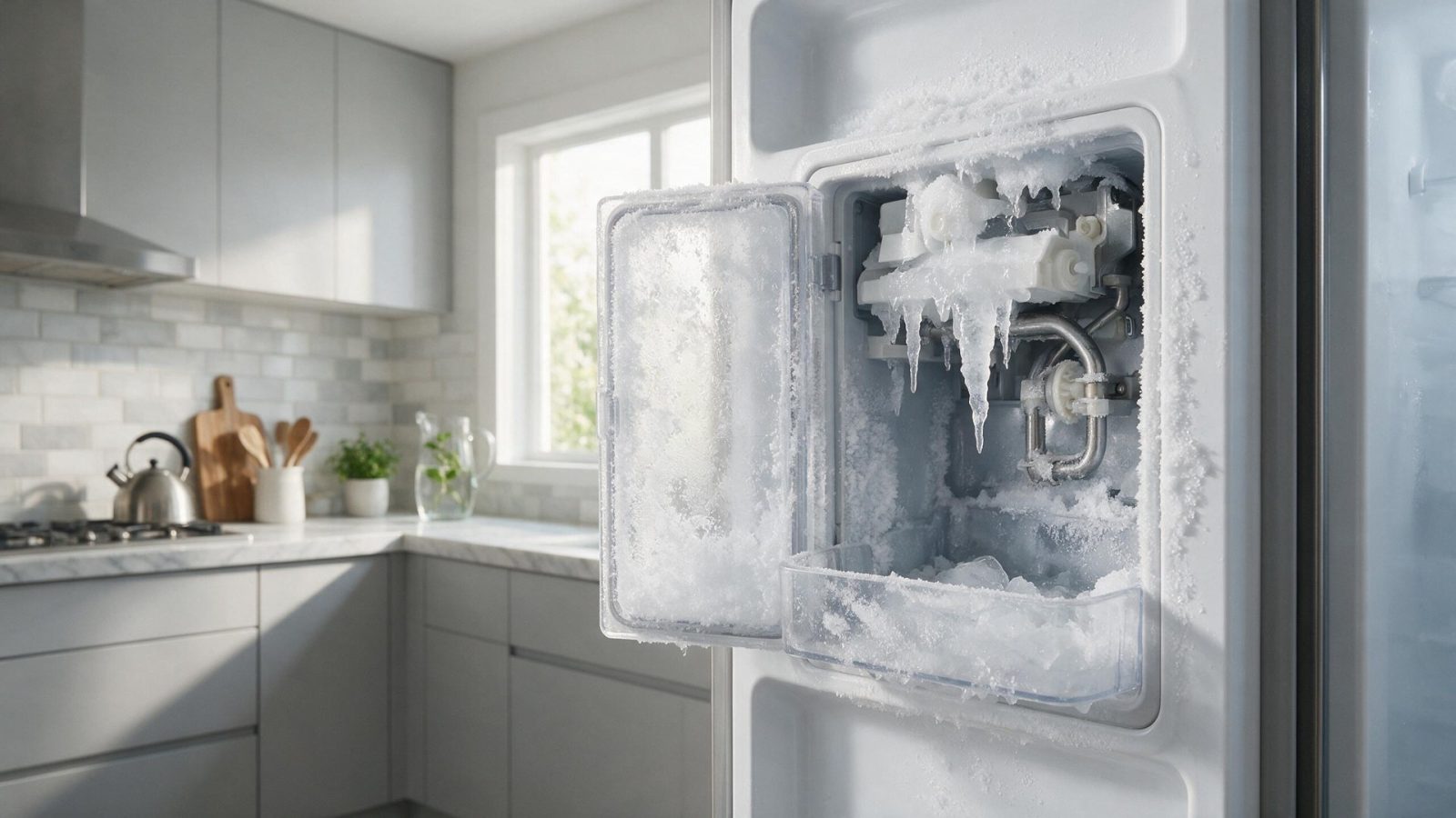 Samsung ice maker freezing up